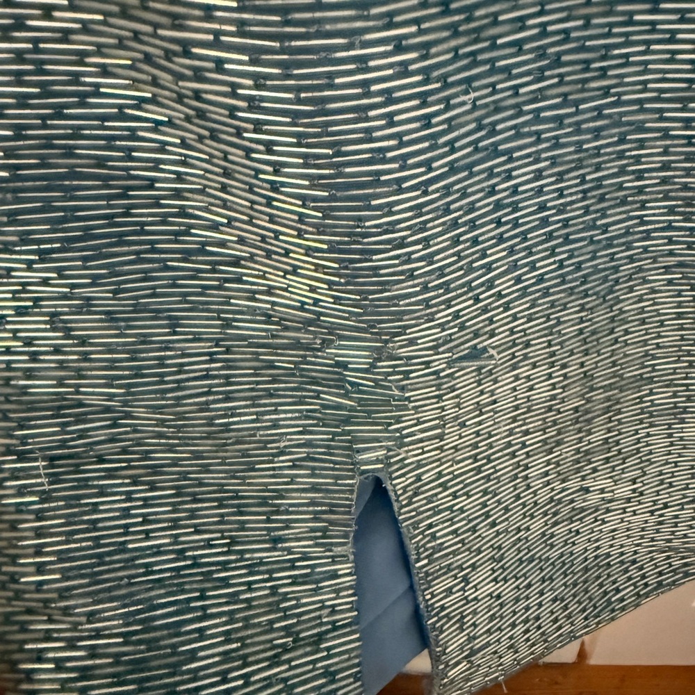 Staud Metallic Light Blue Mini Dress - Picture 5 of 7